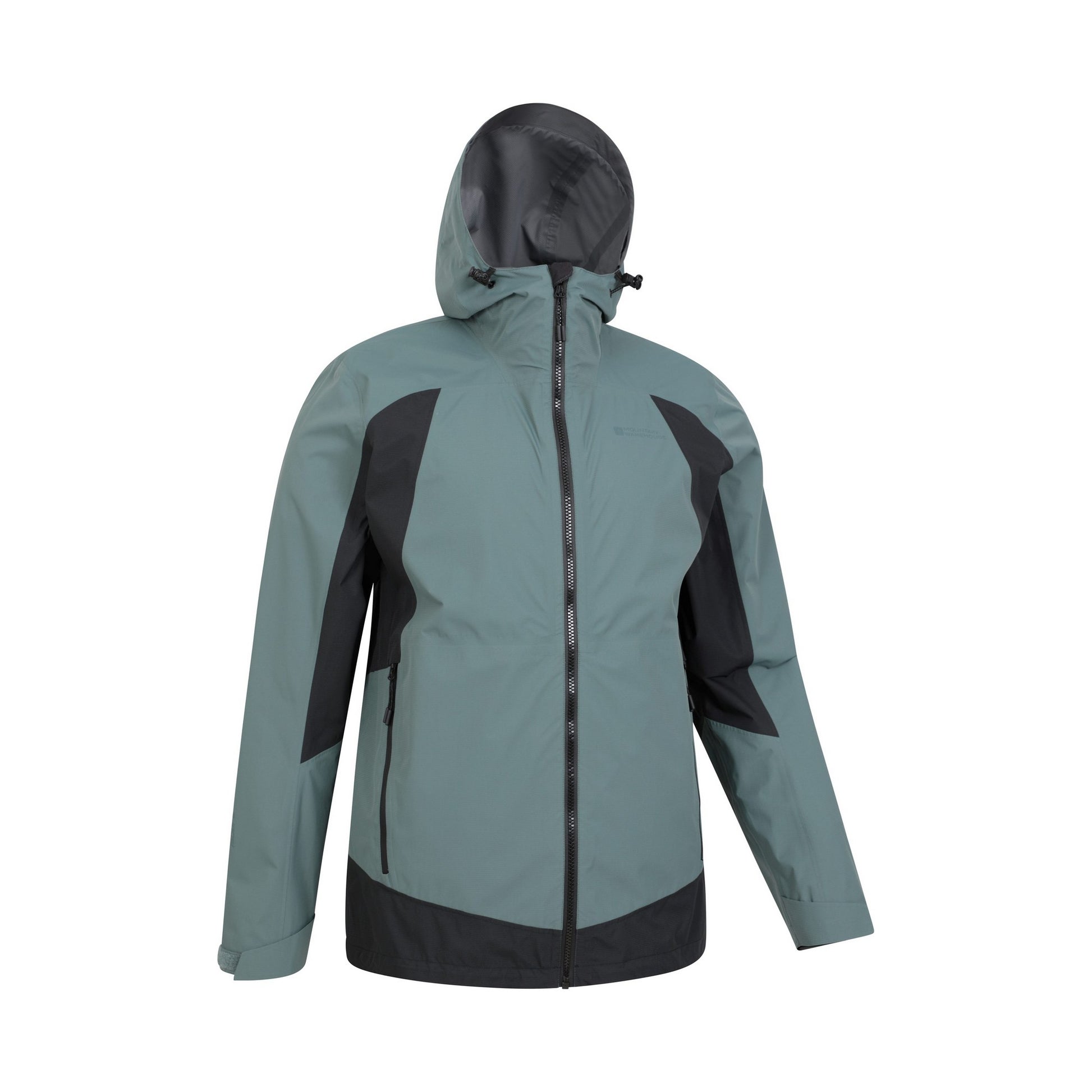 Black-Teal - Lifestyle - Mountain Warehouse Mens Valley Extreme Waterproof 2.5 Layer Waterproof Jacket