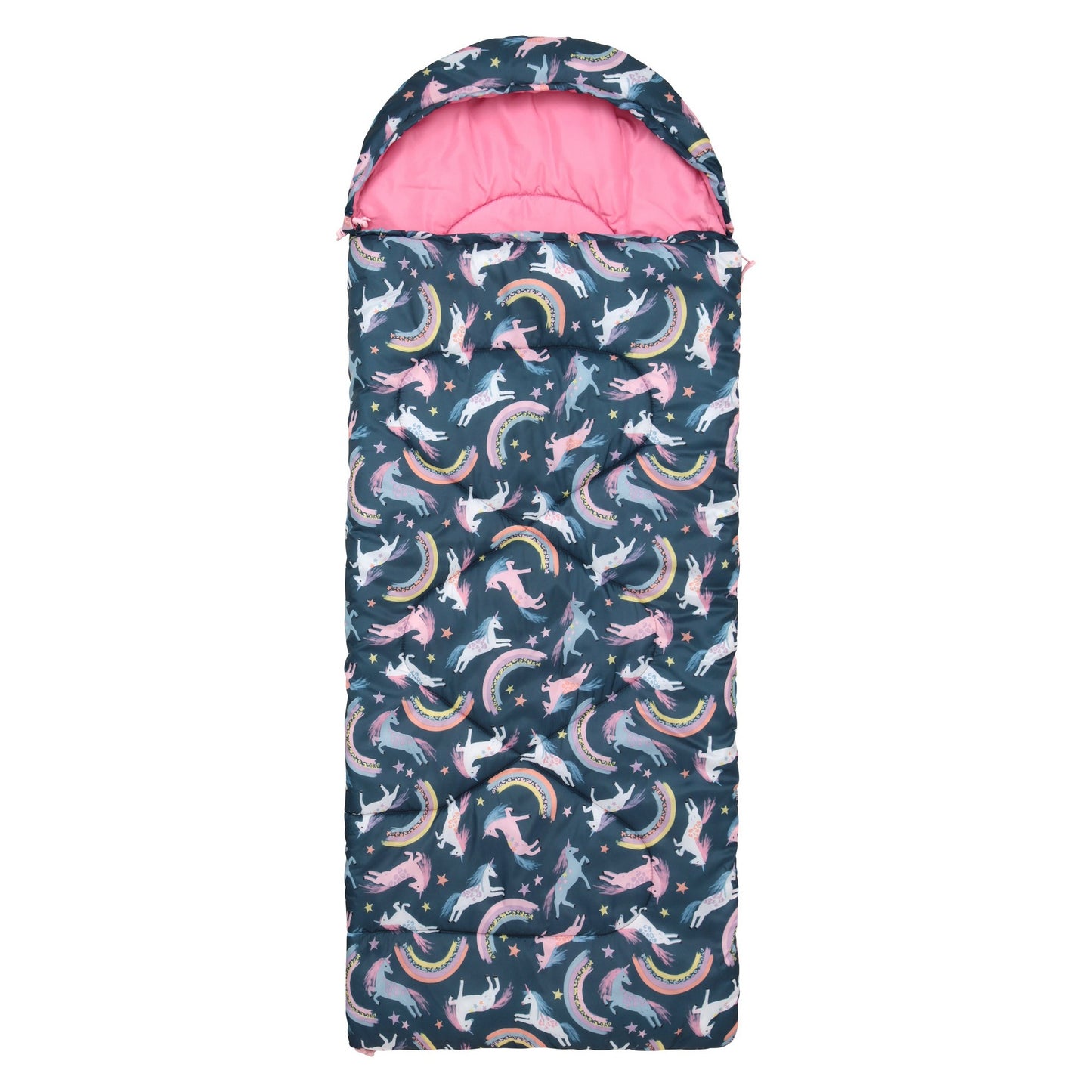 Dark Blue - Back - Mountain Warehouse Apex Mini Midseason Rectangular Sleeping Bag