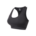 Jet Black - Side - Mountain Warehouse Womens-Ladies Motion Mesh Sports Bra