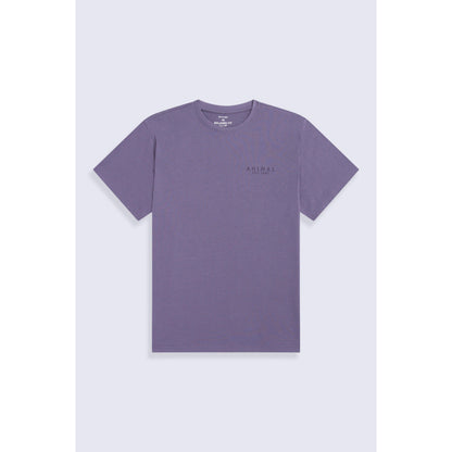 Dark Purple - Front - Animal Mens Chase Organic Summer T-Shirt