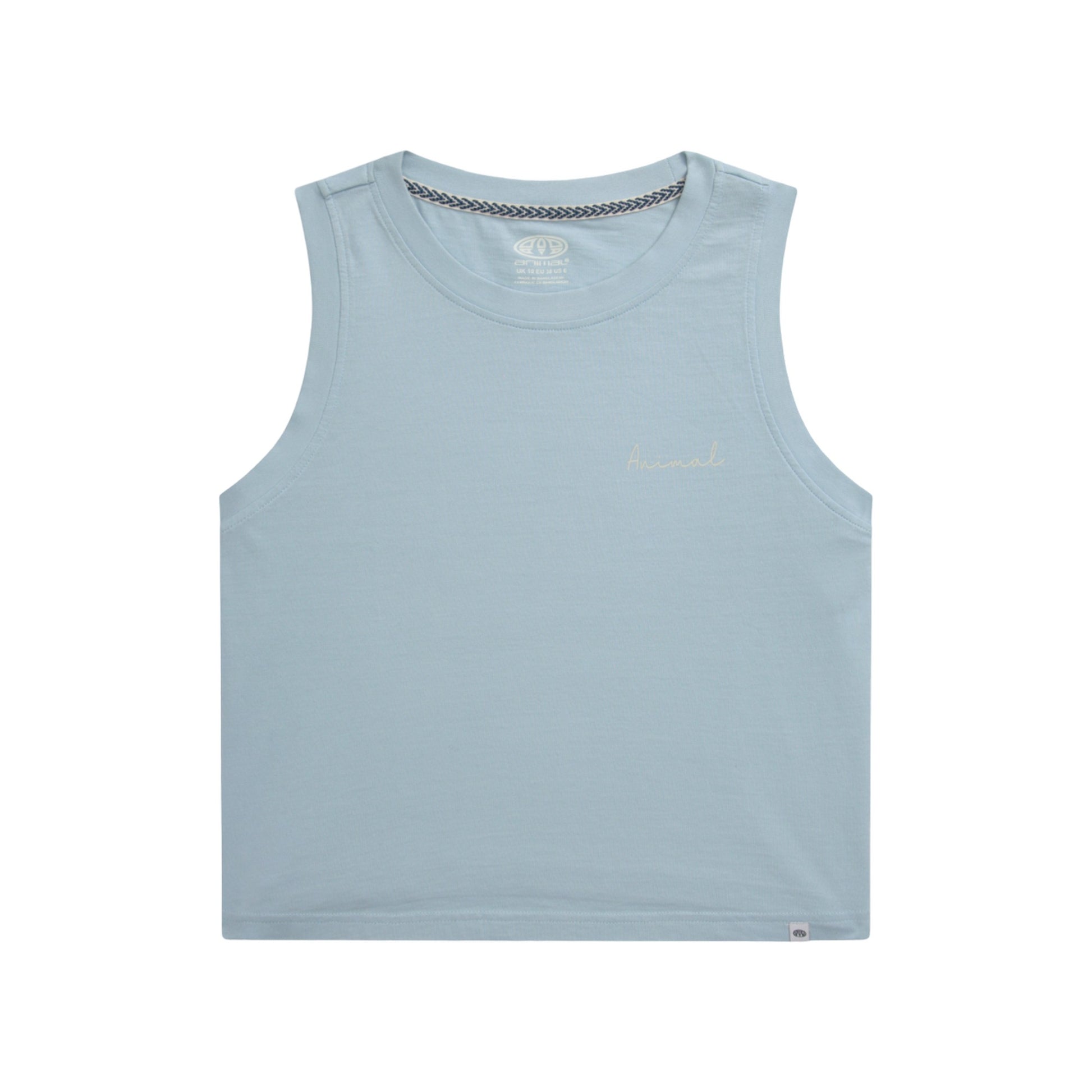 Pale Blue - Front - Animal Womens-Ladies Grace Organic Tank Top