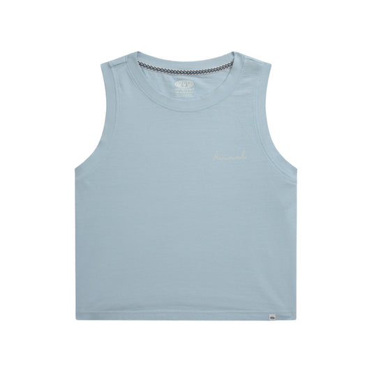 Pale Blue - Front - Animal Womens-Ladies Grace Organic Tank Top