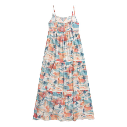 Burnt Orange - Back - Animal Womens-Ladies Meave EcoVero Midi Dress