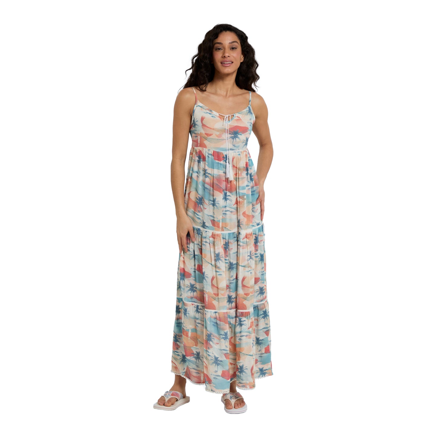 Burnt Orange - Side - Animal Womens-Ladies Meave EcoVero Midi Dress