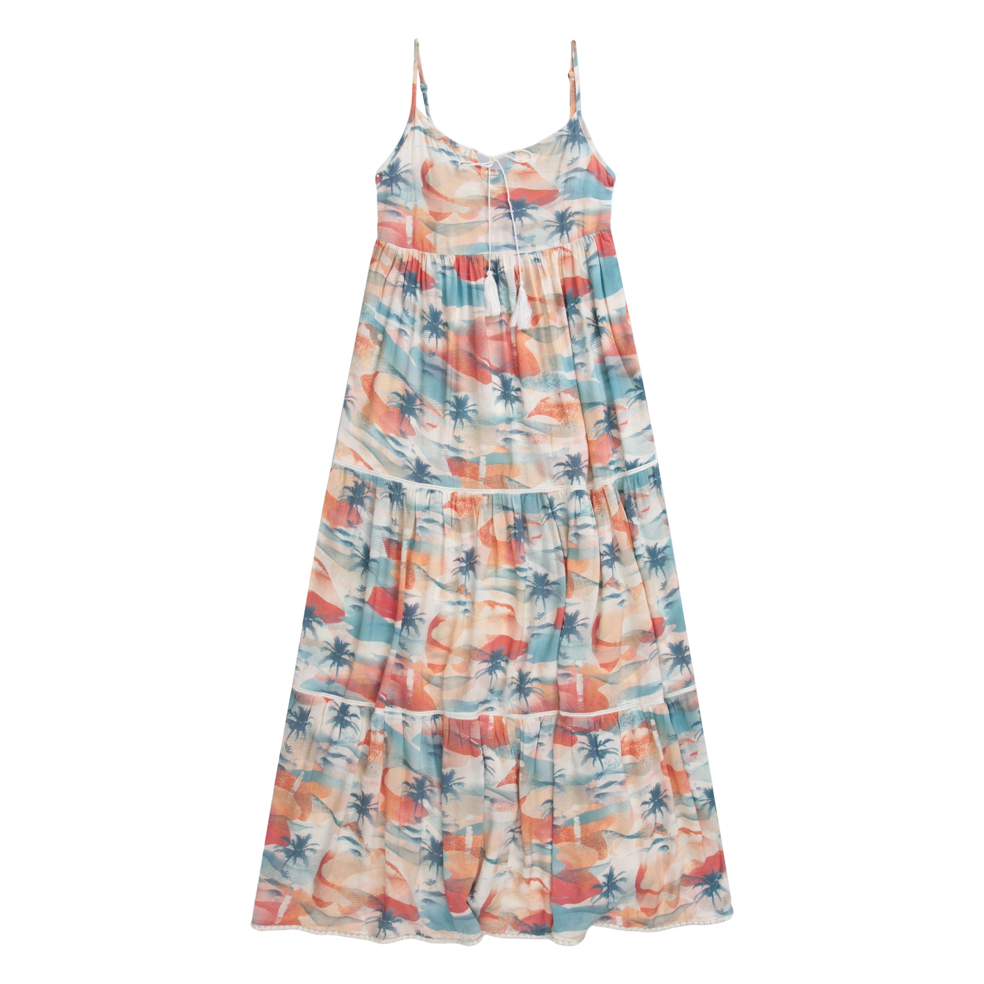 Burnt Orange - Front - Animal Womens-Ladies Meave EcoVero Midi Dress