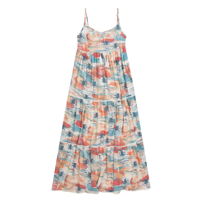 Burnt Orange - Front - Animal Womens-Ladies Meave EcoVero Midi Dress