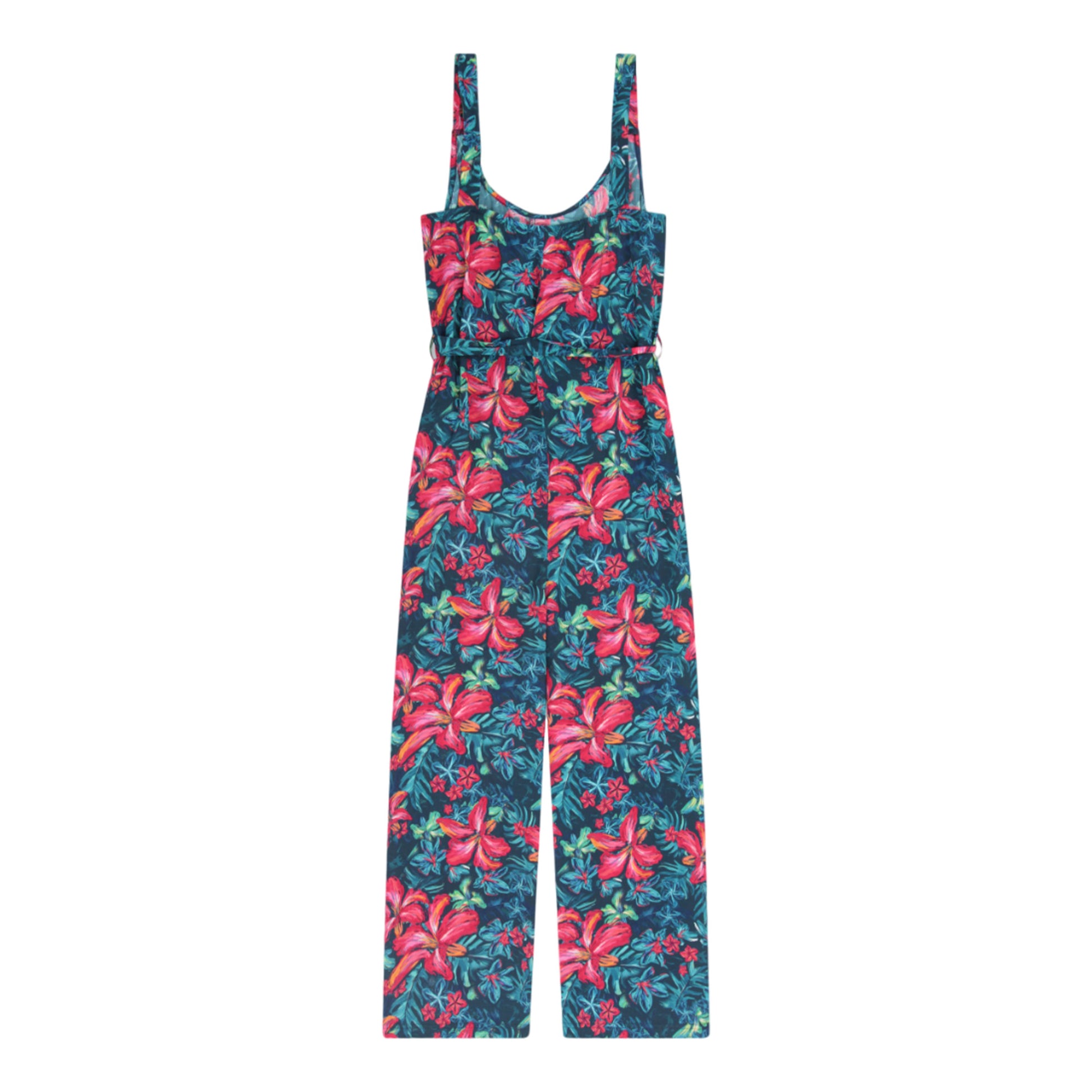 Red - Back - Animal Womens-Ladies Flora EcoVero Capri Jumpsuit