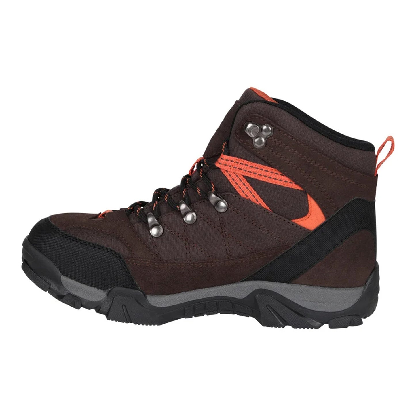 Brown - Side - Mountain Warehouse Childrens-Kids Trail Suede Walking Boots