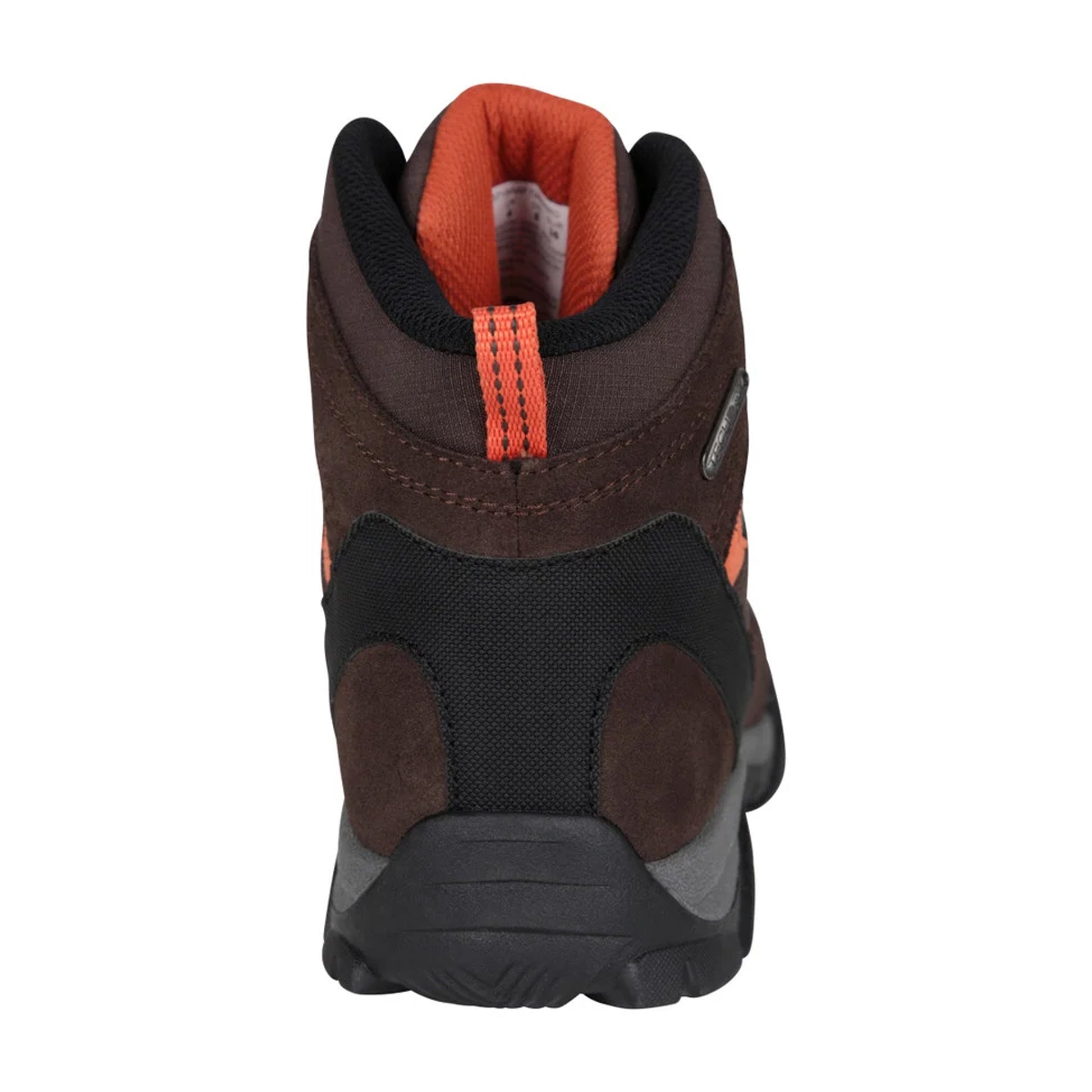 Brown - Back - Mountain Warehouse Childrens-Kids Trail Suede Walking Boots