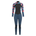 Navy - Front - Mountain Warehouse Womens-Ladies Tropical Leaves Full Wetsuit