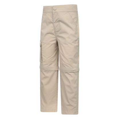 Light Beige - Lifestyle - Mountain Warehouse Childrens-Kids Zip-Off Active Trousers
