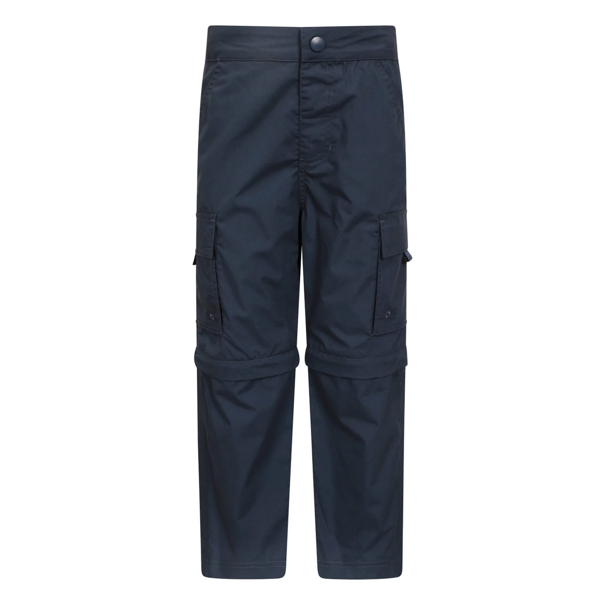 Navy - Front - Mountain Warehouse Childrens-Kids Zip-Off Active Trousers