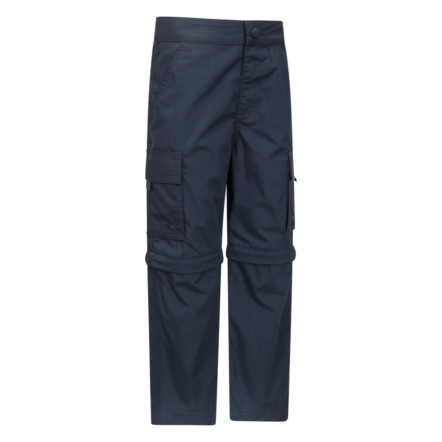 Navy - Side - Mountain Warehouse Childrens-Kids Zip-Off Active Trousers