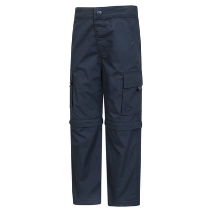 Navy - Lifestyle - Mountain Warehouse Childrens-Kids Zip-Off Active Trousers