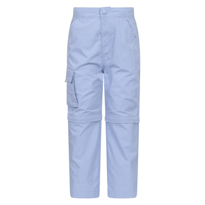 Lilac - Front - Mountain Warehouse Childrens-Kids Zip-Off Active Trousers