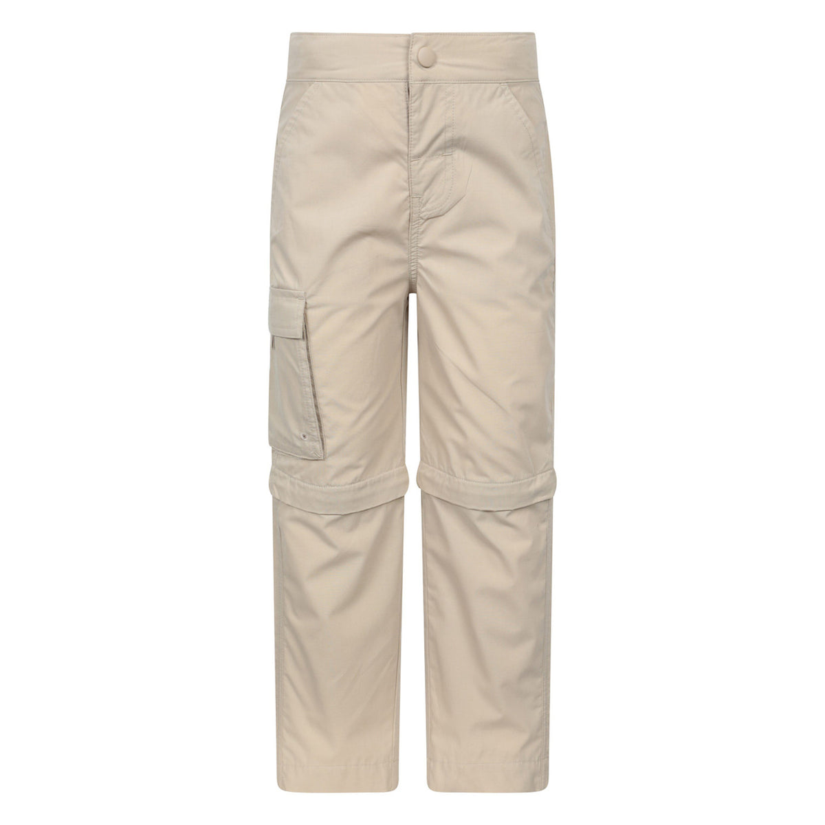 Light Beige - Front - Mountain Warehouse Childrens-Kids Zip-Off Active Trousers