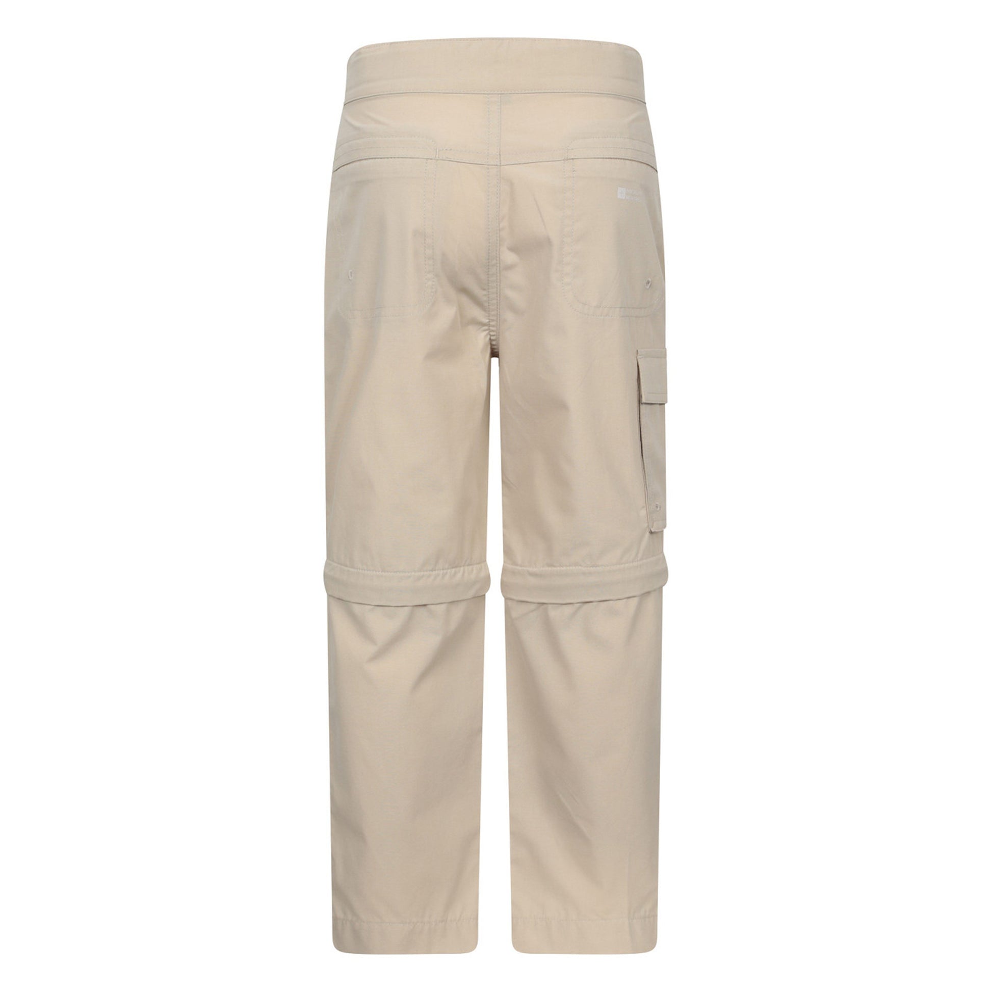 Light Beige - Back - Mountain Warehouse Childrens-Kids Zip-Off Active Trousers