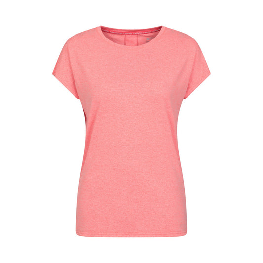 Coral - Front - Mountain Warehouse Womens-Ladies Flow Loose Active Top