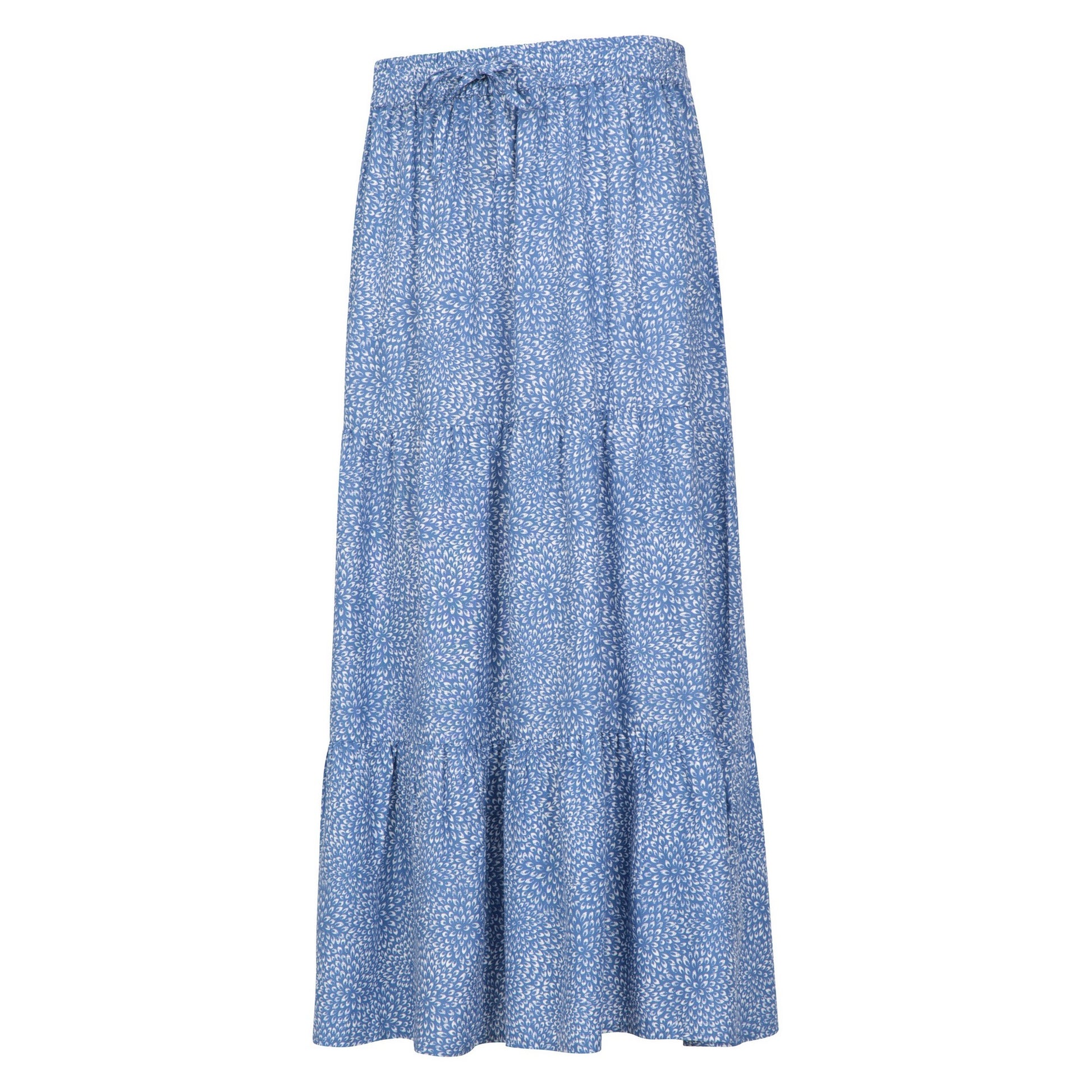 Corn Blue - Side - Mountain Warehouse Womens-Ladies Palermo Tiered Midi Skirt