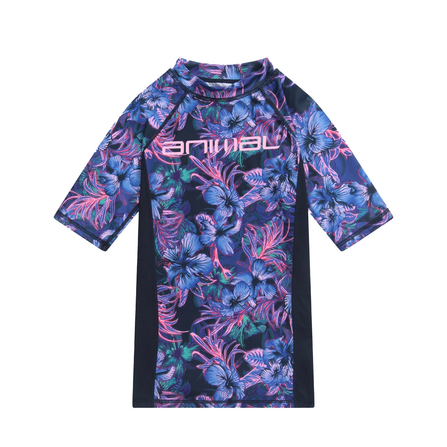 Indigo - Front - Animal Childrens-Kids Daisy Floral Recycled Rash Top