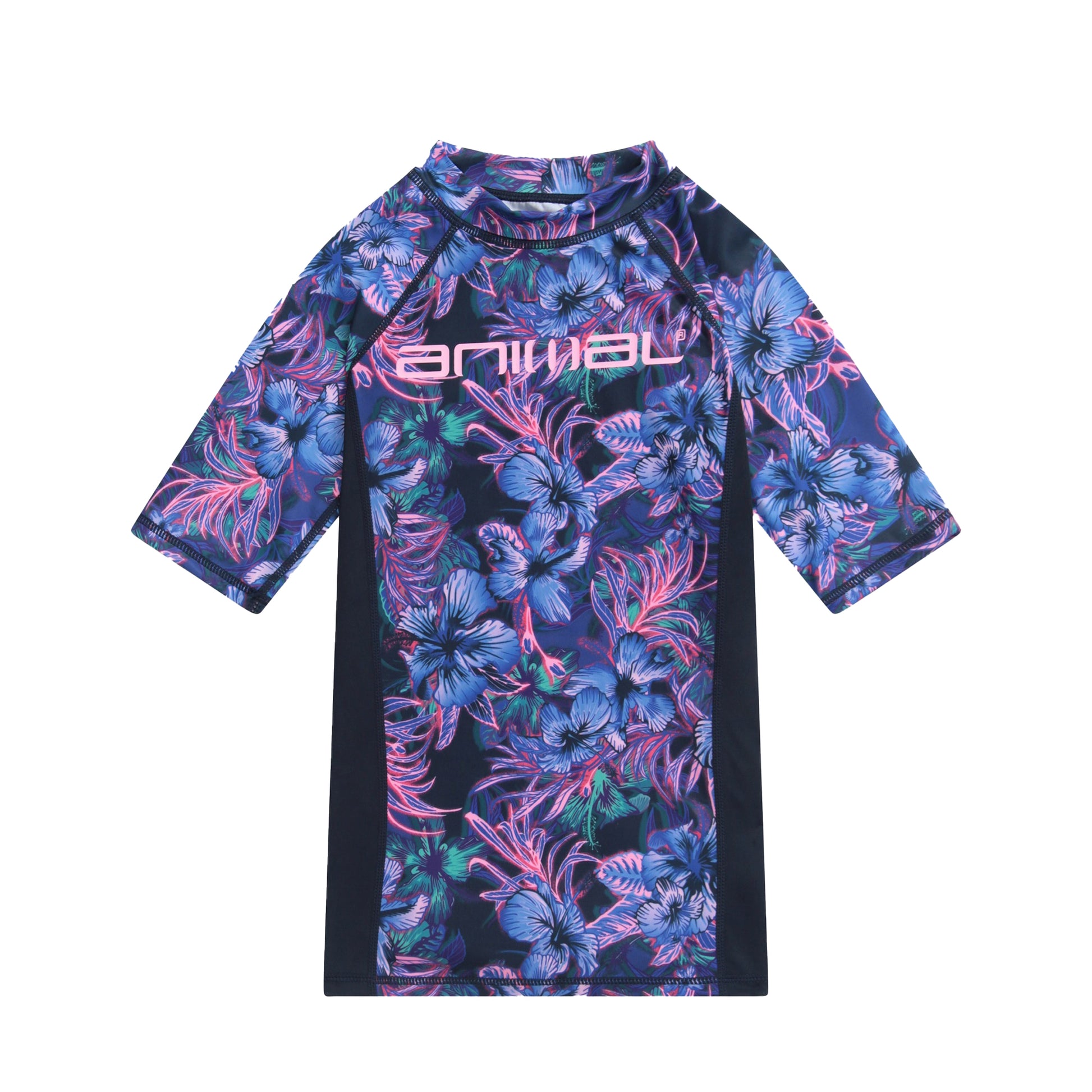 Indigo - Front - Animal Childrens-Kids Daisy Floral Recycled Rash Top