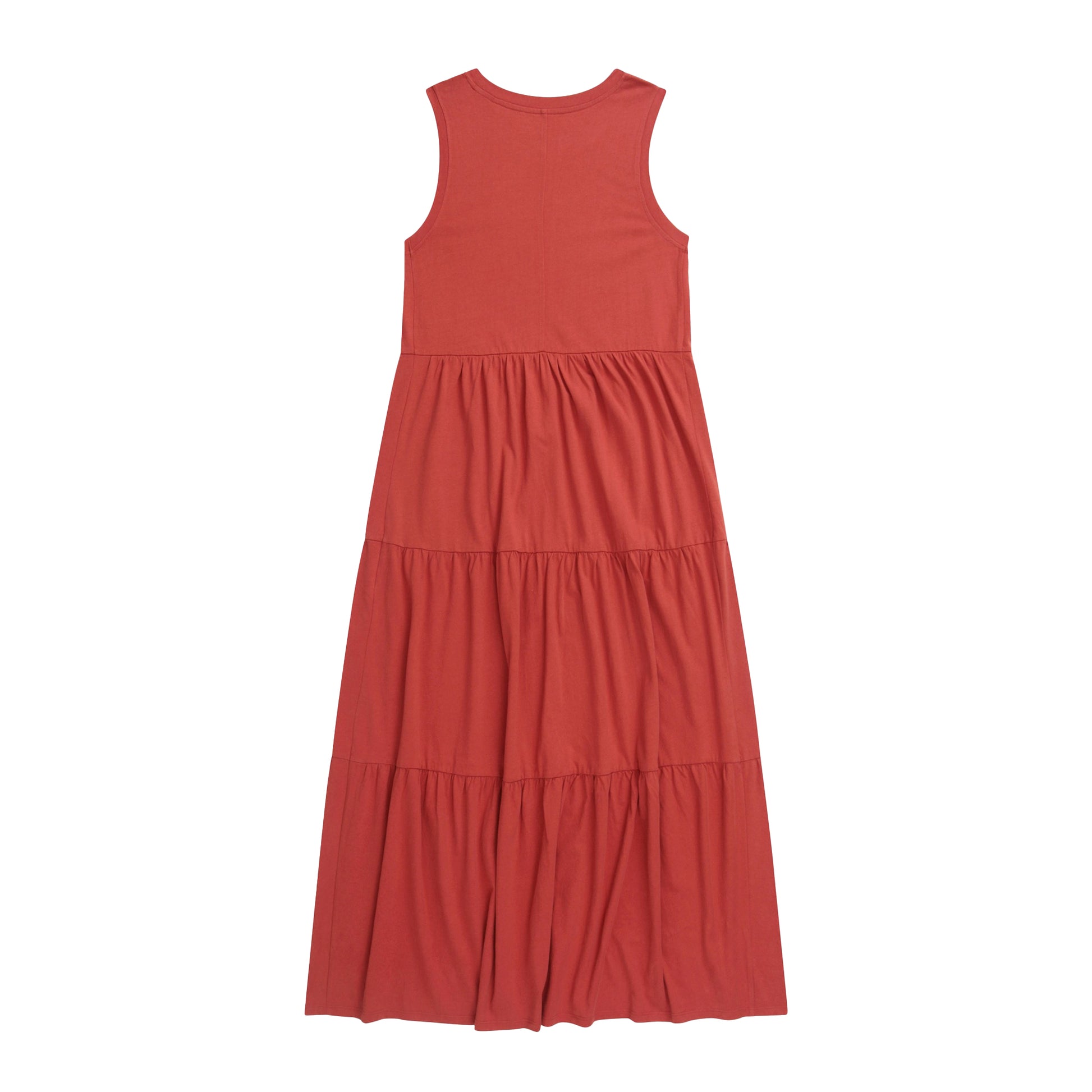 Coral - Back - Animal Womens-Ladies Jersey Maxi Dress