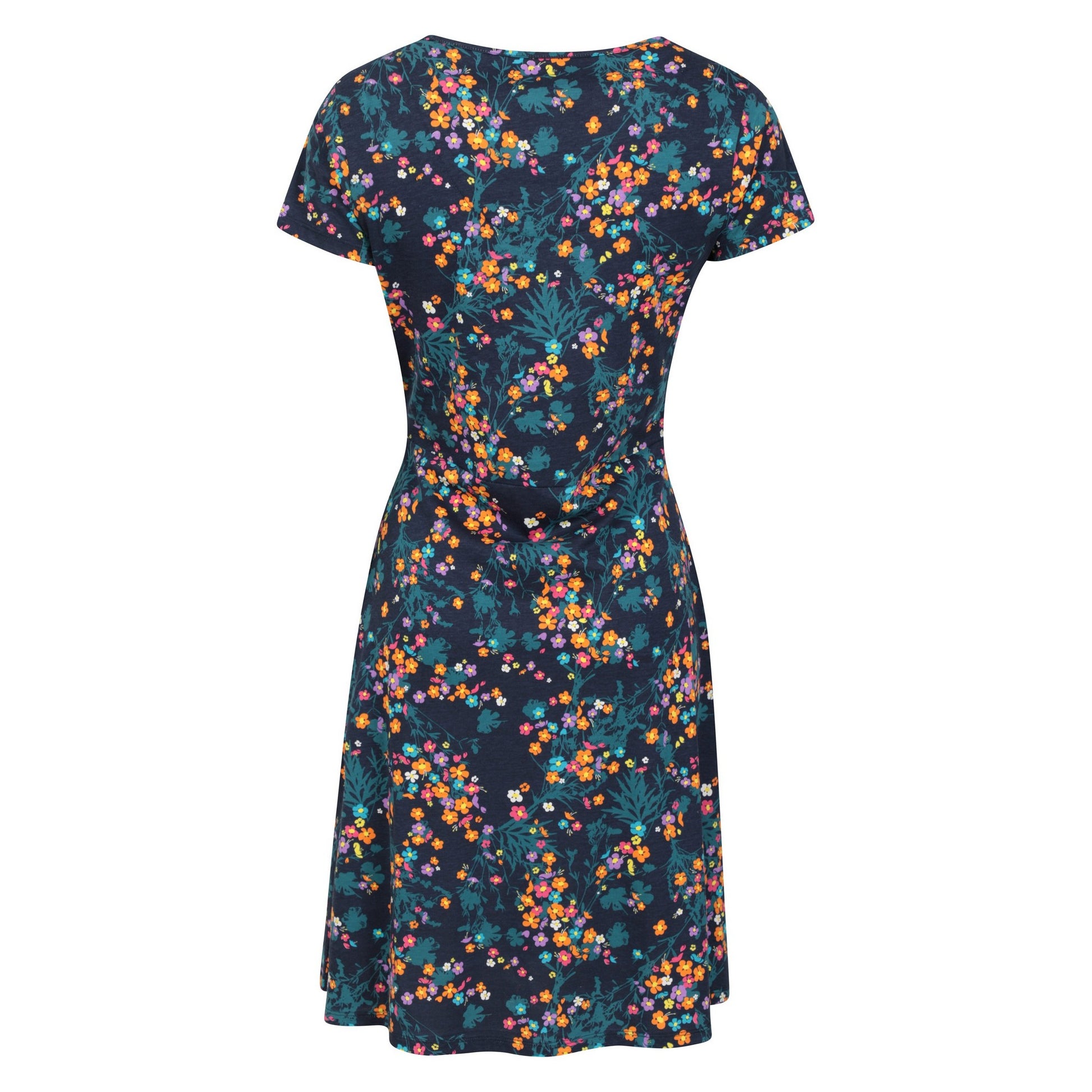 Green - Back - Mountain Warehouse Womens-Ladies Essentials Lora Floral Skater Dress