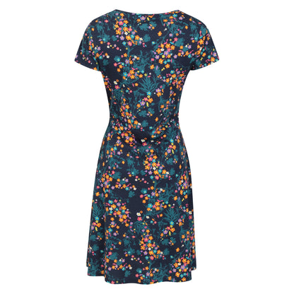 Green - Back - Mountain Warehouse Womens-Ladies Essentials Lora Floral Skater Dress