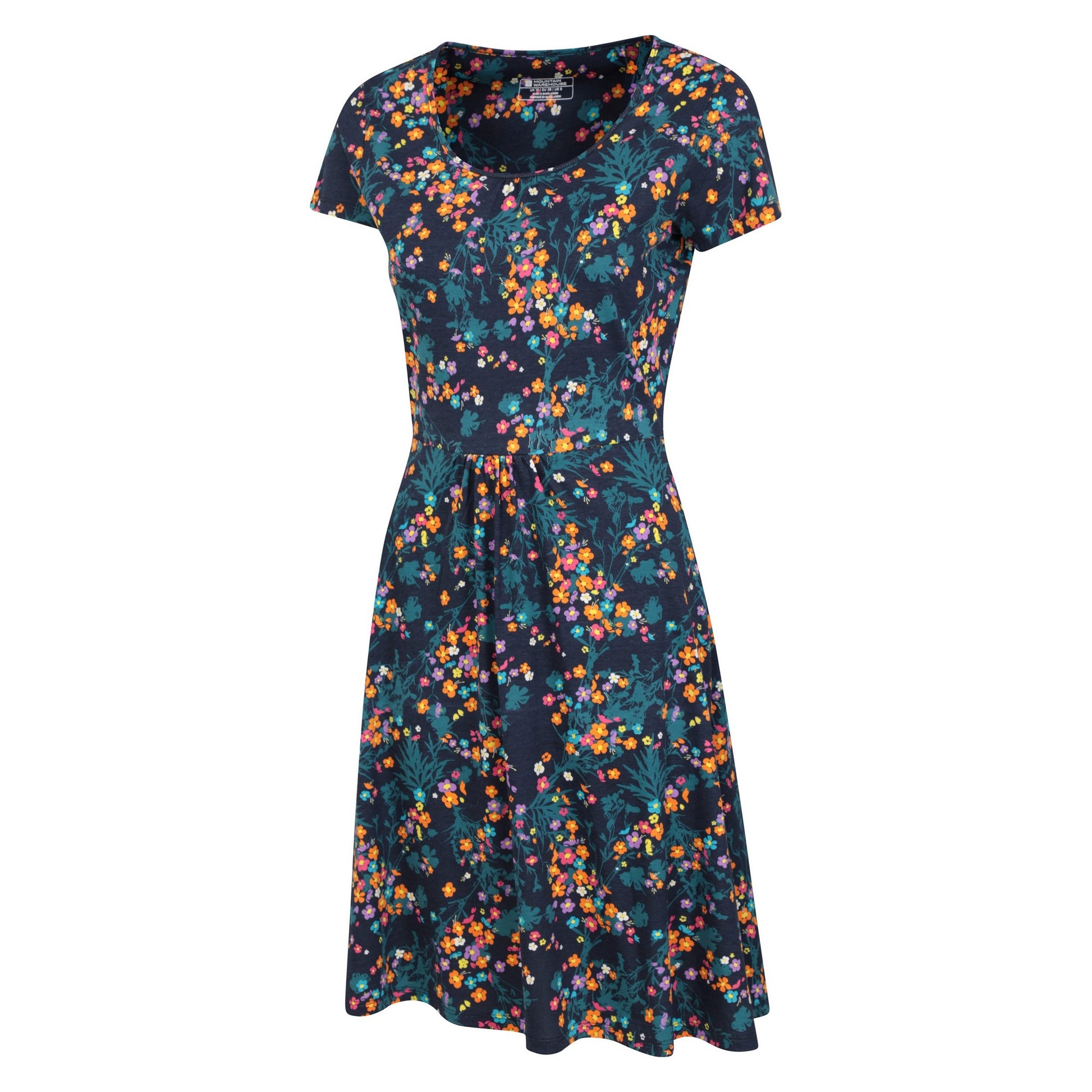 Green - Side - Mountain Warehouse Womens-Ladies Essentials Lora Floral Skater Dress