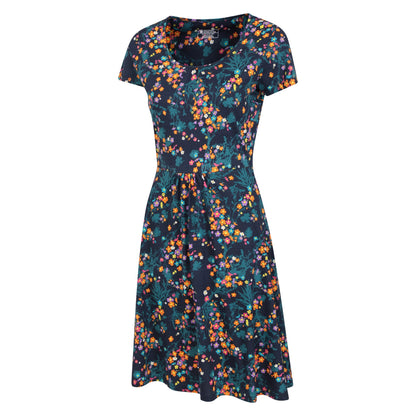 Green - Side - Mountain Warehouse Womens-Ladies Essentials Lora Floral Skater Dress