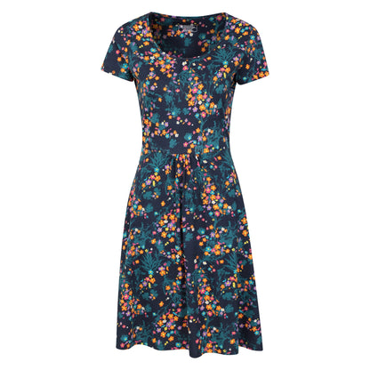Green - Front - Mountain Warehouse Womens-Ladies Essentials Lora Floral Skater Dress