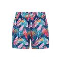 Blue - Back - Mountain Warehouse Womens-Ladies Patterned Stretch Boardshorts