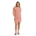 Coral - Side - Animal Womens-Ladies Holly Jersey Organic Casual Dress