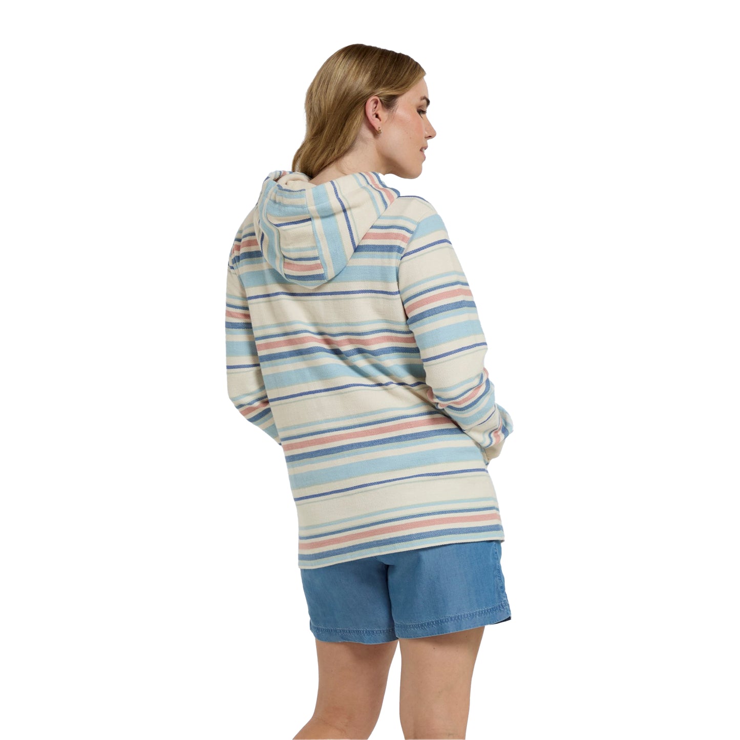 Coral - Back - Animal Womens-Ladies Lila Organic Beach Hoodie