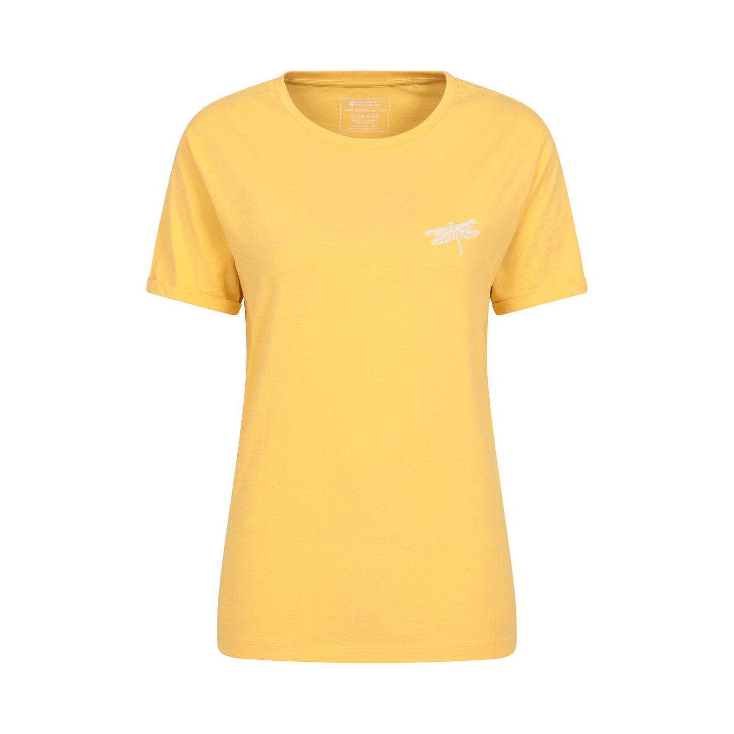 Pale Yellow - Front - Mountain Warehouse Womens-Ladies Dragonfly Organic Loose Fit T-Shirt