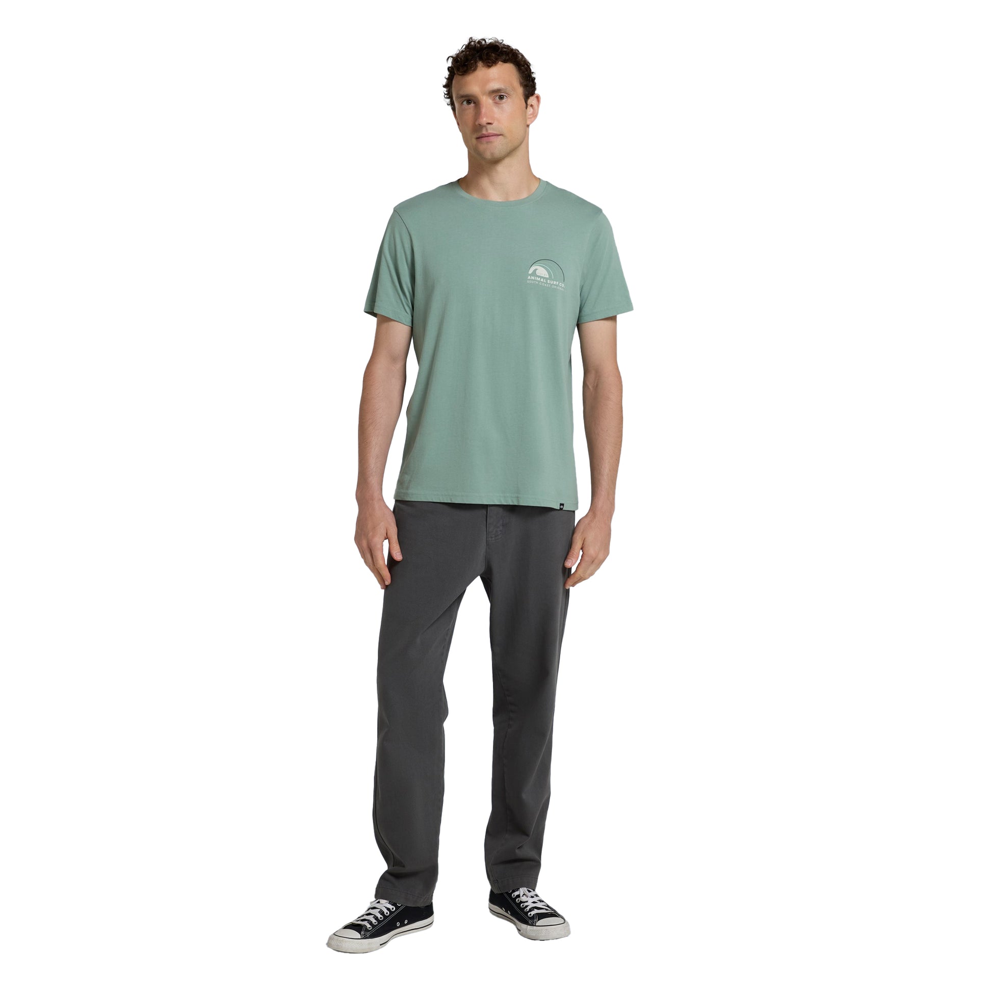 Green - Lifestyle - Animal Mens Jacob Back Print Organic T-Shirt