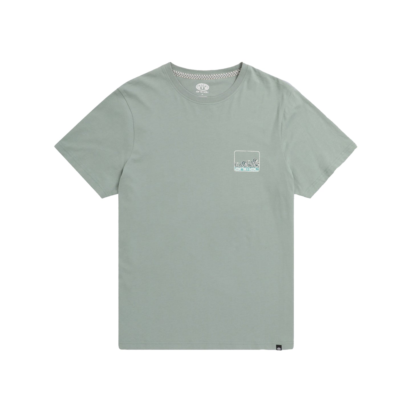 Green - Front - Animal Mens Jacob Back Print Organic T-Shirt