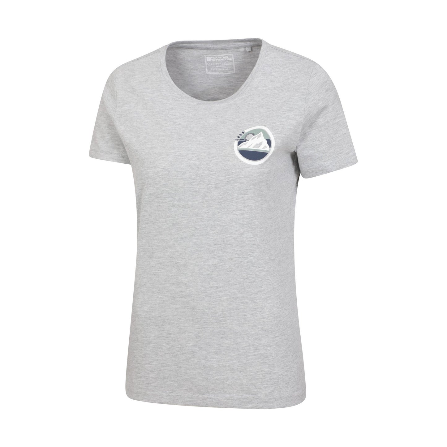 Grey - Side - Mountain Warehouse Womens-Ladies Oban Tree Ring Organic T-Shirt