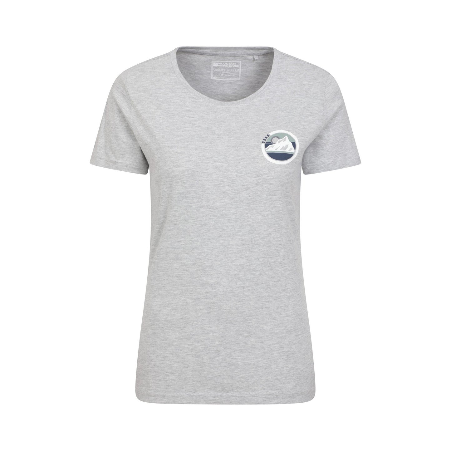 Grey - Front - Mountain Warehouse Womens-Ladies Oban Tree Ring Organic T-Shirt