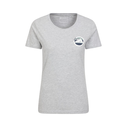 Grey - Front - Mountain Warehouse Womens-Ladies Oban Tree Ring Organic T-Shirt