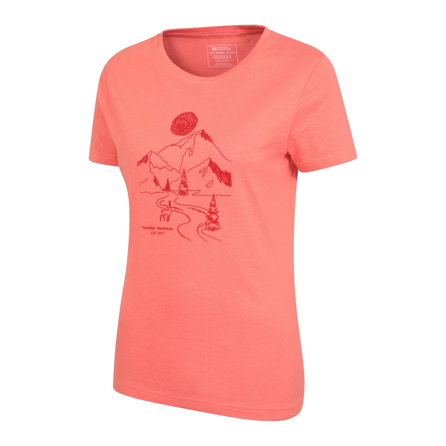 Pale Pink - Side - Mountain Warehouse Womens-Ladies Trail Organic Hiking T-Shirt