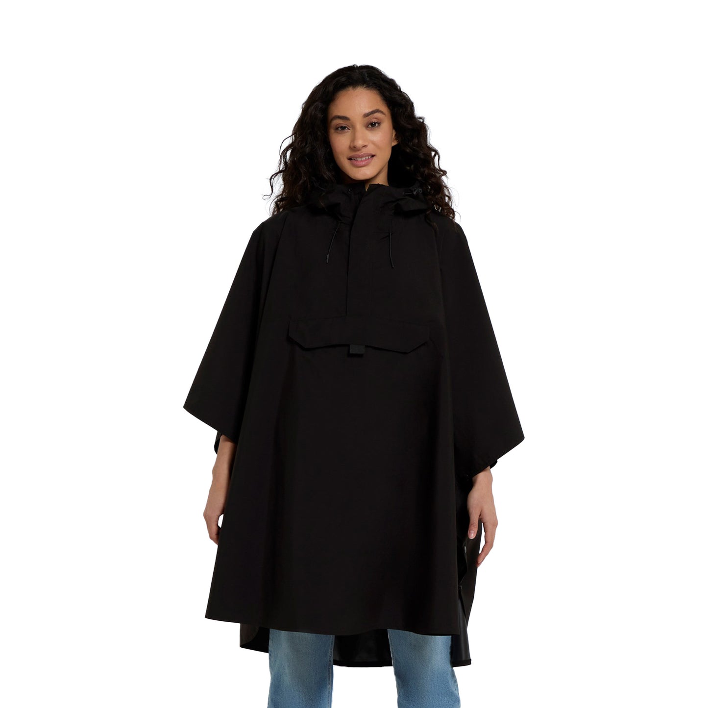 Black - Front - Animal Womens-Ladies Pace Waterproof Poncho