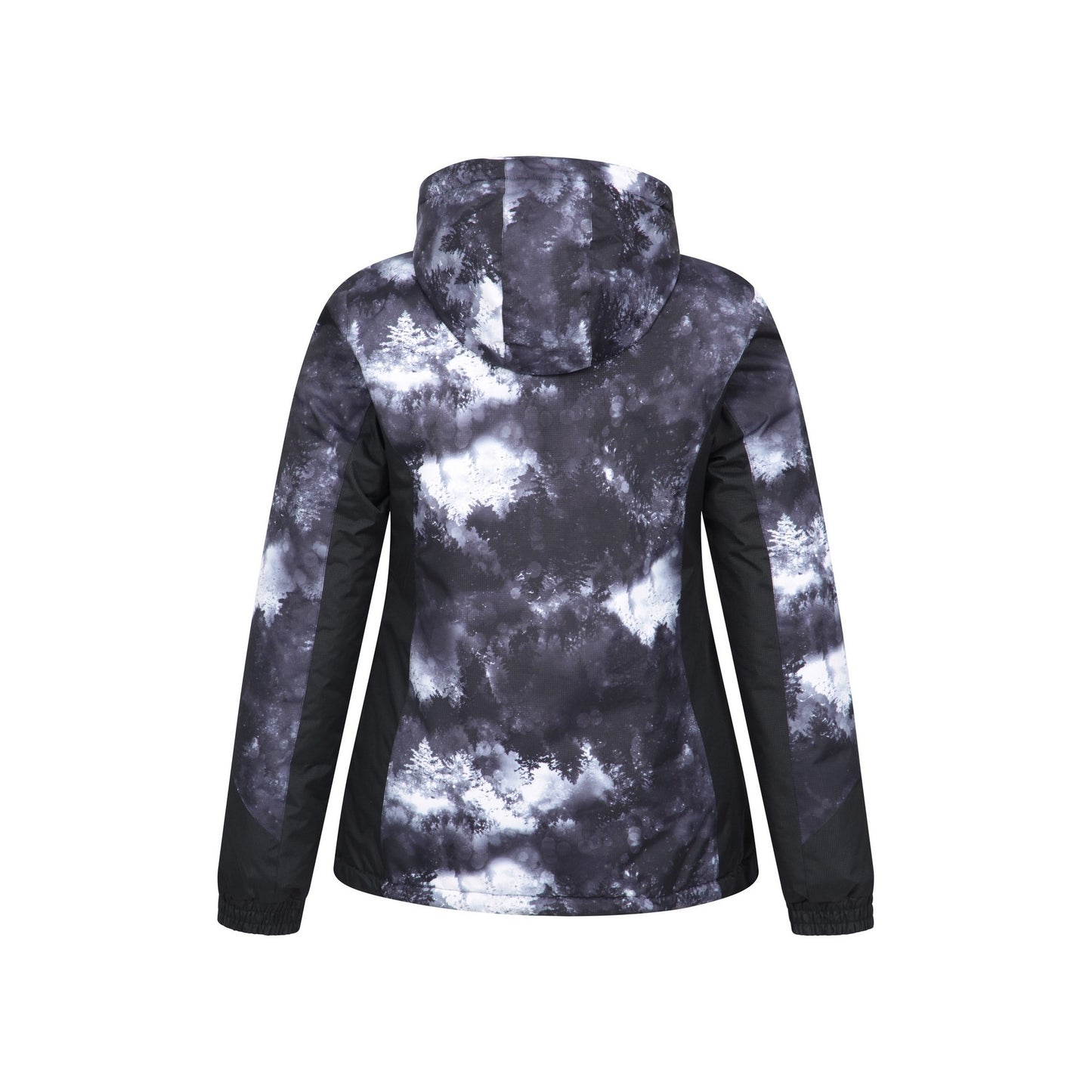 Jet Black - Back - Mountain Warehouse Womens-Ladies Dawn Printed Ski Jacket