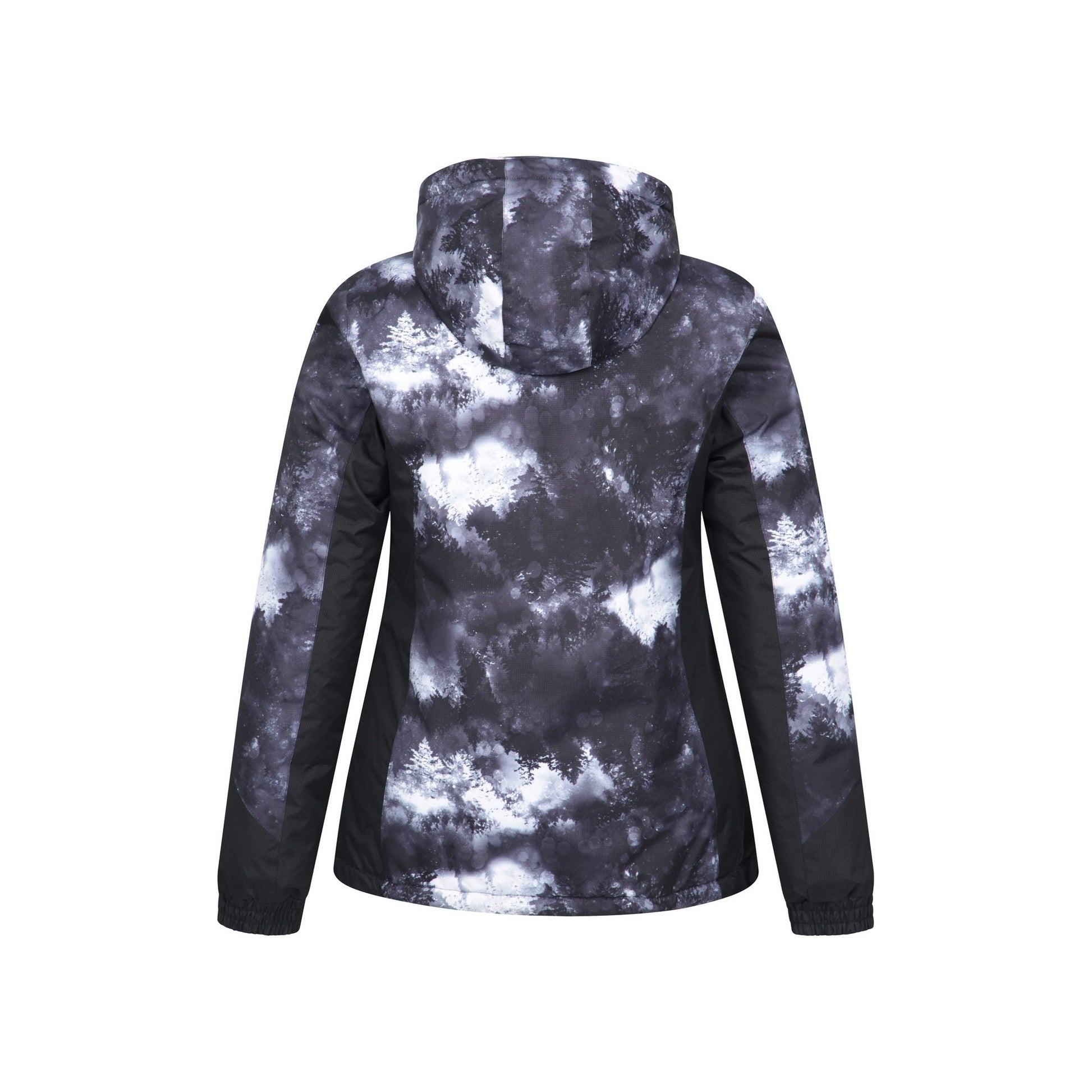 Jet Black - Back - Mountain Warehouse Womens-Ladies Dawn Printed Ski Jacket