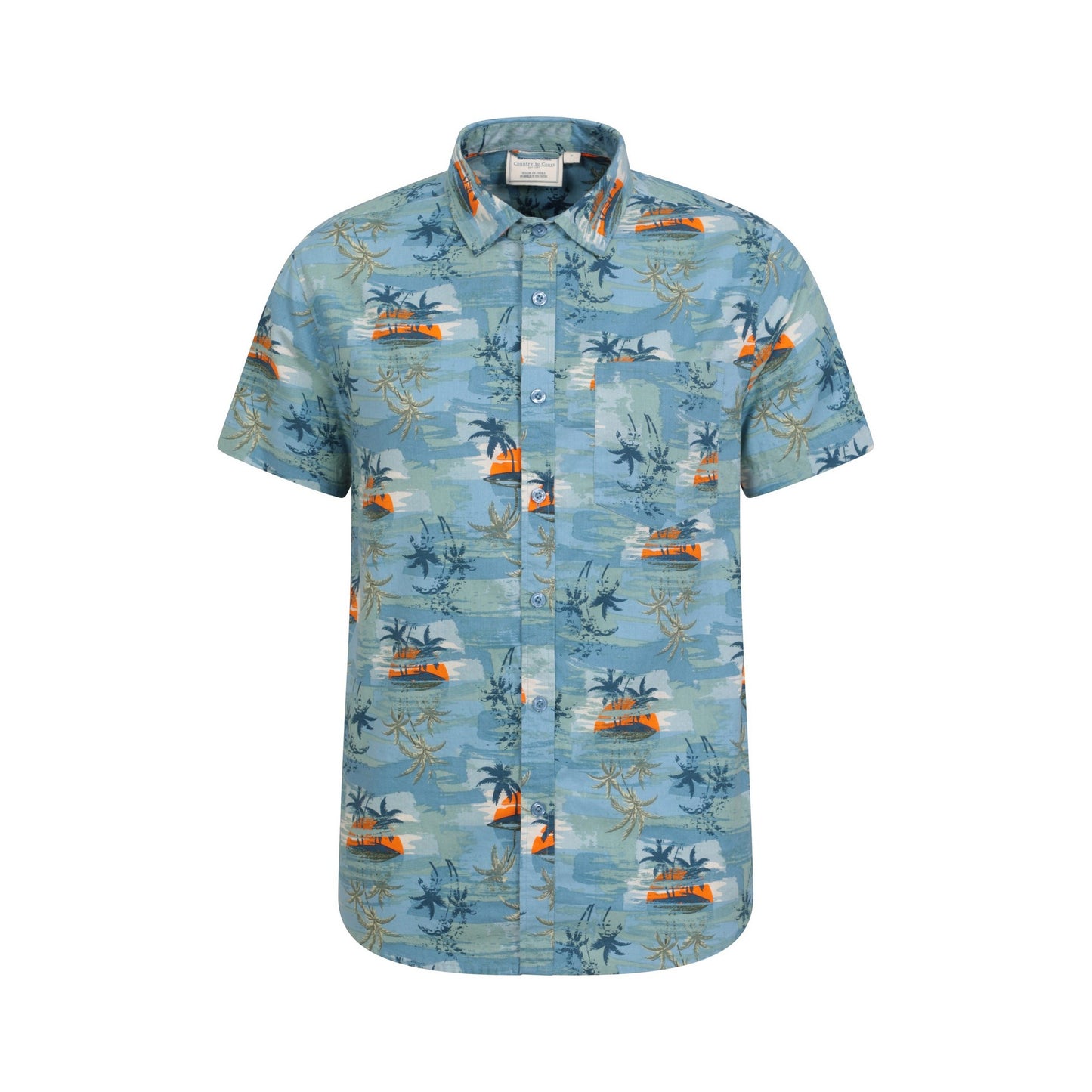 Bright Blue - Front - Mountain Warehouse Mens Tropical Shirt
