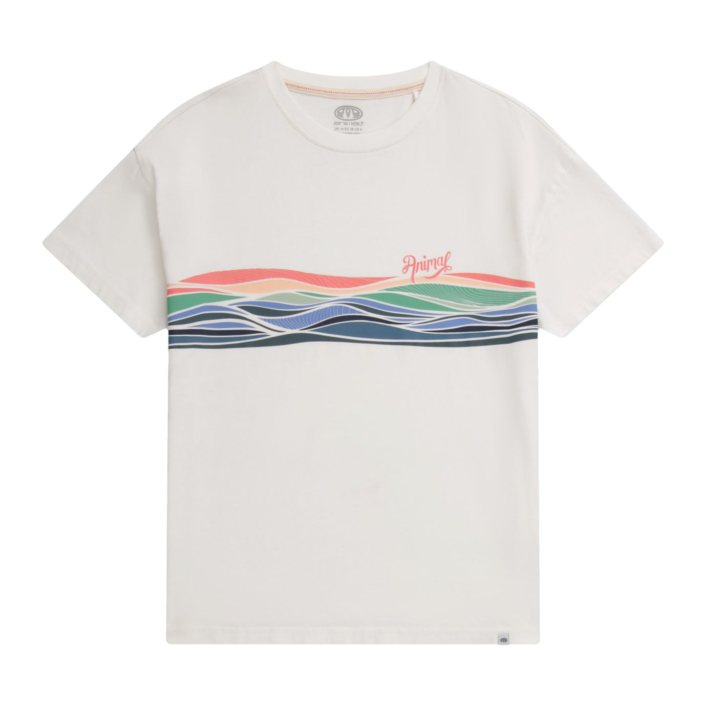 White - Front - Animal Womens-Ladies Phoenix Stripe Organic T-Shirt