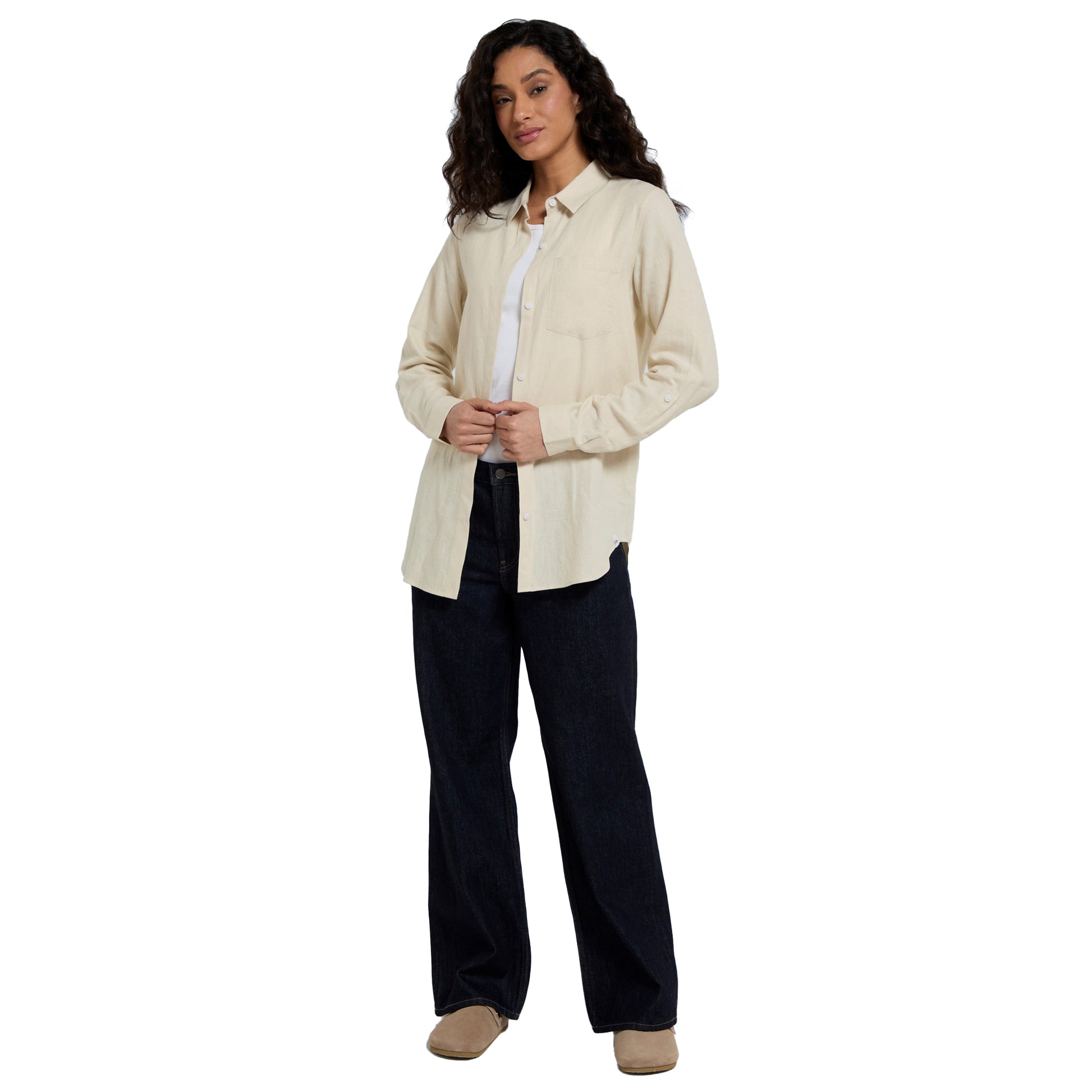 Off White - Side - Animal Womens-Ladies Seya Organic Beach Shirt