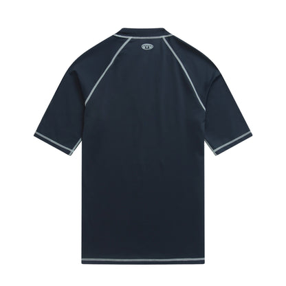 Navy - Back - Animal Mens Kai Graphic Print Recycled Rash Guard