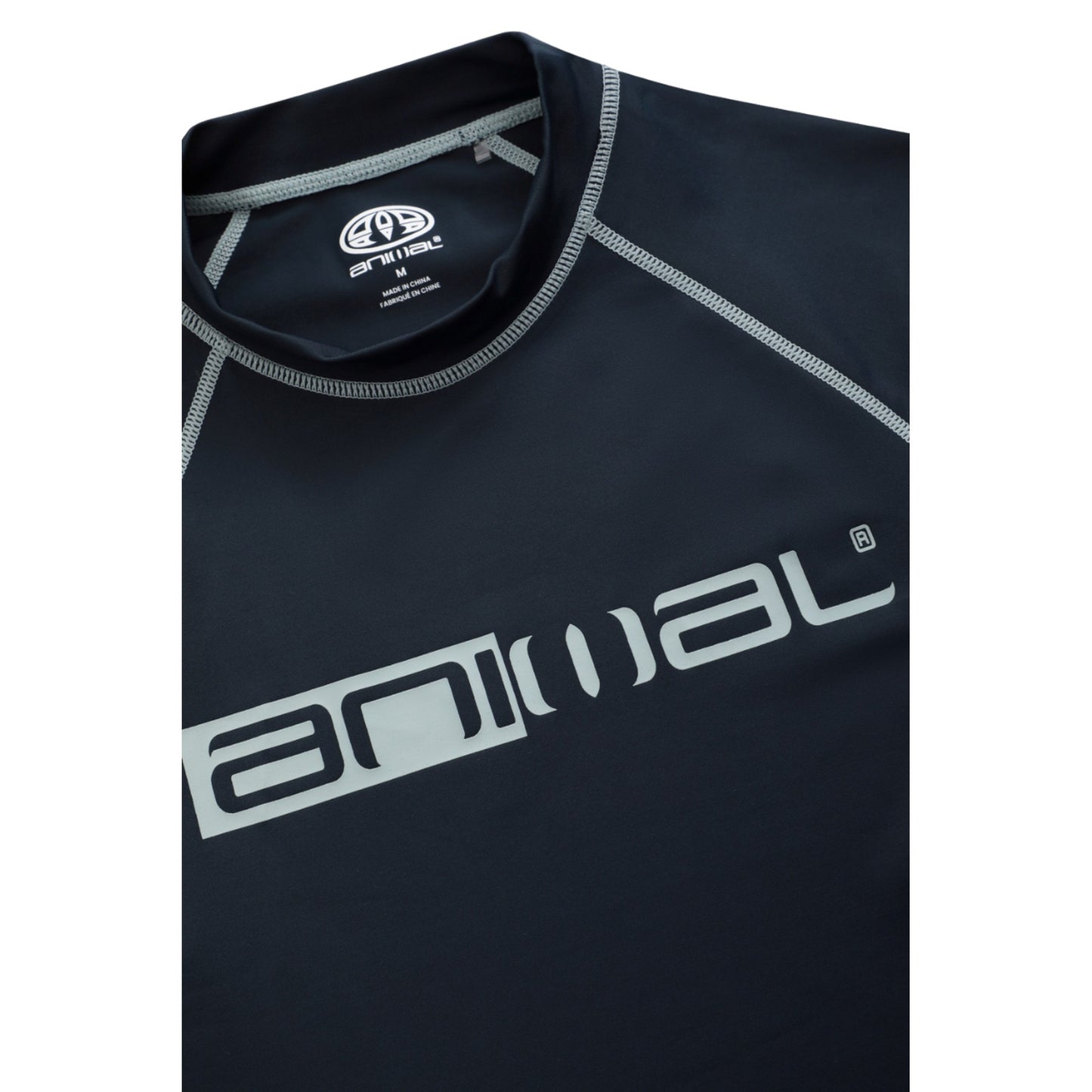 Navy - Side - Animal Mens Kai Graphic Print Recycled Rash Guard