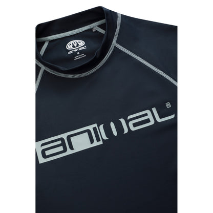 Navy - Side - Animal Mens Kai Graphic Print Recycled Rash Guard